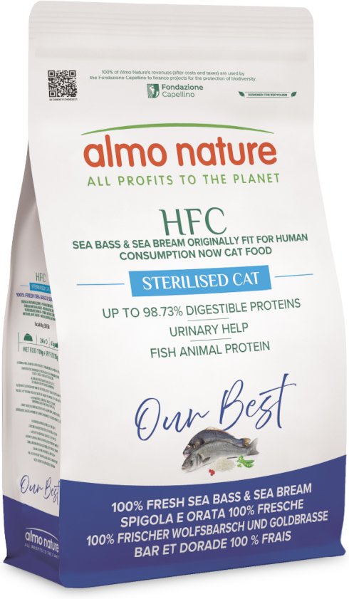 Almo Nature HFC Longevity Sterilized Wolfsbarsch & Goldbrasse - 1,2 kg