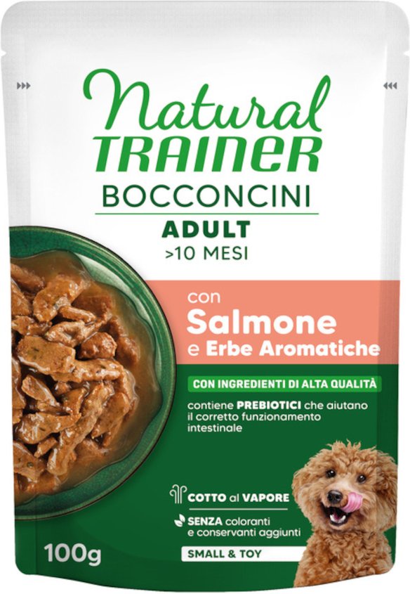 Natural Trainer Bocconcini Adult Small & Toy Häppchen in Sauce - 24 x 100 g Lachs