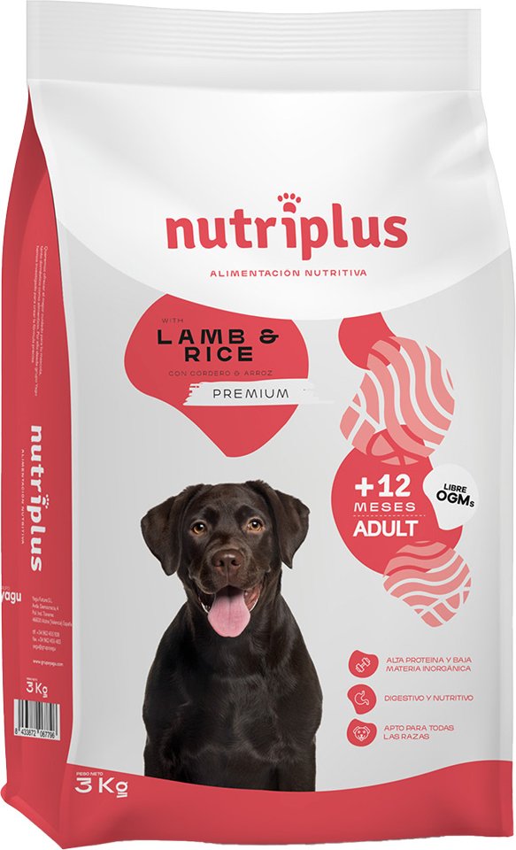 Nutriplus Adult Dog mit Lamm - Sparpaket: 2 x 3 kg