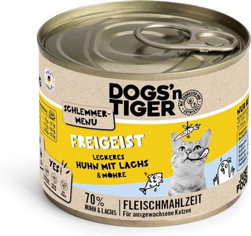 Thumbnail - Sparpaket Dogs'n Tiger Schlemmermenü 12 x 200 g - Huhn mit Lachs
