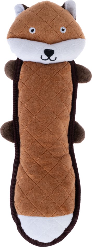 TIAKI Hundespielzeug Flacher Fuchs - ca. L 30 x B 13 x H 5 cm