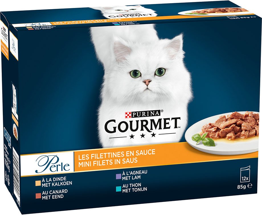 Sparpaket Gourmet Perle Gemischte Auswahl 24 x 85 g - Erlesene Streifen in Sauce