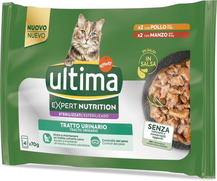 Ultima Cat Expert Nutrition Urinary Huhn & Rind - Sparpaket: 44 x 70 g