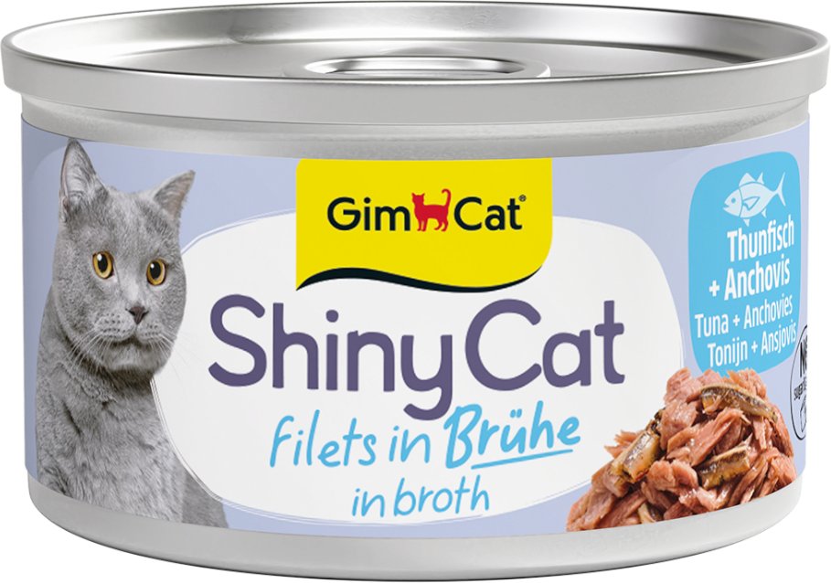 Sparpaket GimCat ShinyCat Filet Dose 24 x 70 g - Thunfisch & Anchovis