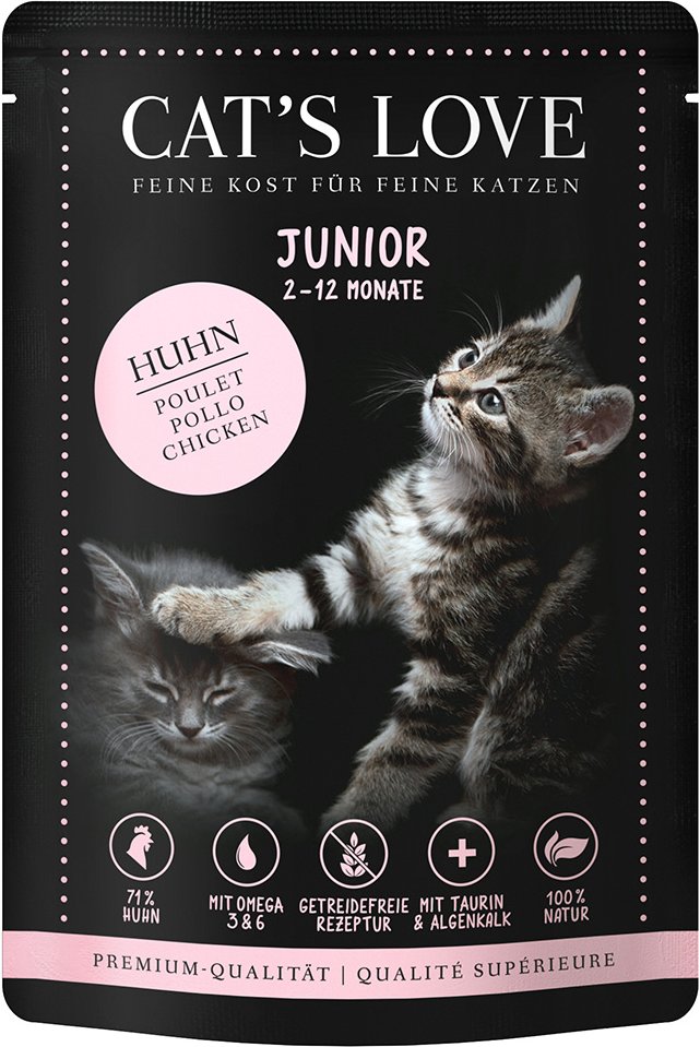 Cat's Love 12 x 85 g - Junior Huhn