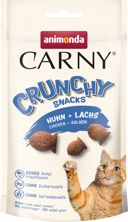 Animonda Carny Adult Crunchy - Sparpaket: 10 x 50 g Huhn + Lachs