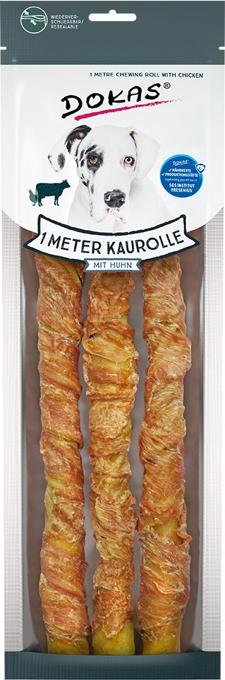 Dokas Hundesnack 1 Meter Kaurolle - 315 g Huhn