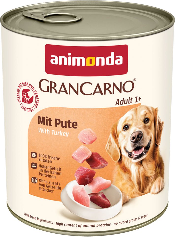 animonda GranCarno Original Adult 6 x 800 g - mit Pute