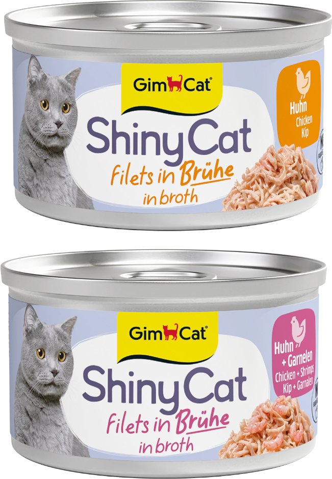 Sparpaket GimCat ShinyCat Filet Dose 24 x 70 g - Hühnchen Mix