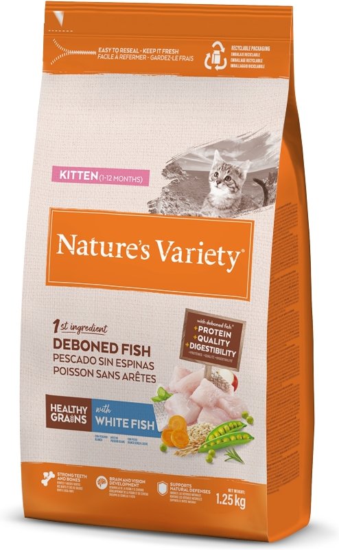 Nature's Variety Healthy Grains Kitten Weißfisch - 1,25 kg