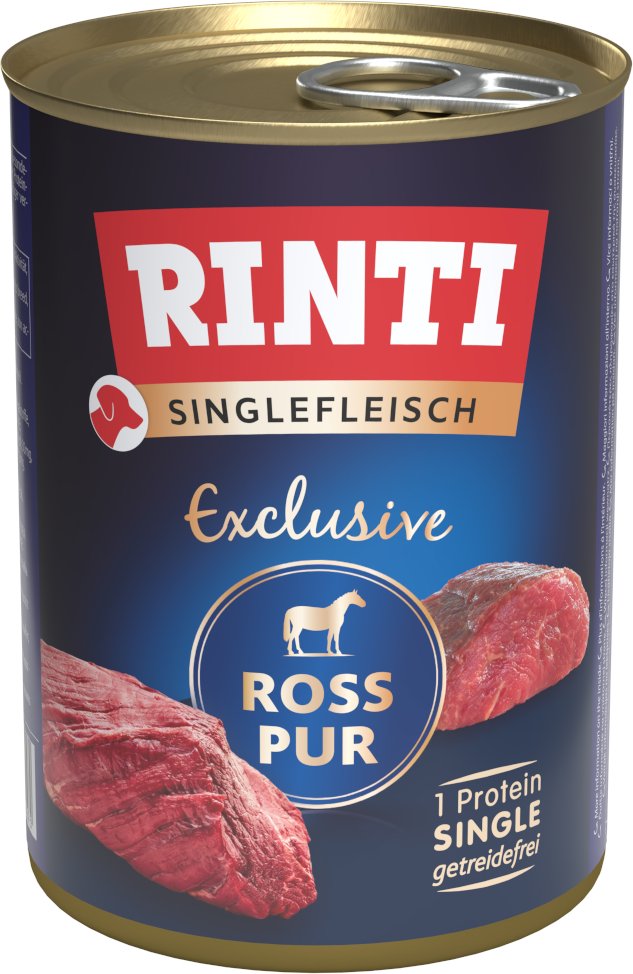 RINTI Singlefleisch Exclusive 6 x 400 g - Ross pur