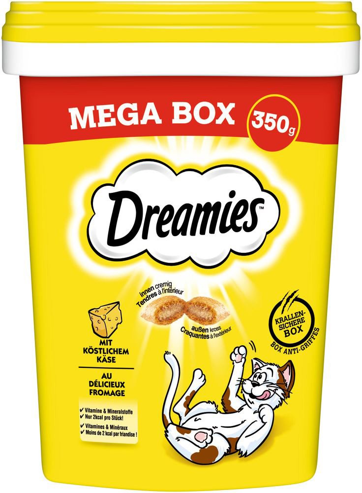 Dreamies Katzensnacks Mega Box - Sparpaket: Käse (2 x 350 g)