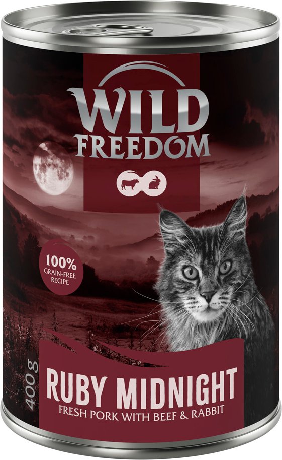 Wild Freedom Adult "Red" 6 x 400 g - getreidefreie Rezeptur - Ruby Midnight - Schwein, Rind & Kaninchen