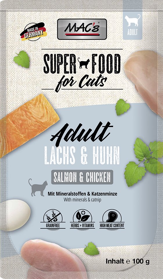 Thumbnail - Sparpaket MAC´s Cat Pouch 24 x 100 g - Lachs & Huhn