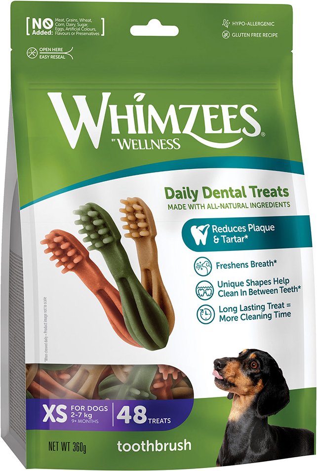 Whimzees by Wellness Toothbrush - Sparpaket: 2 x Größe XS