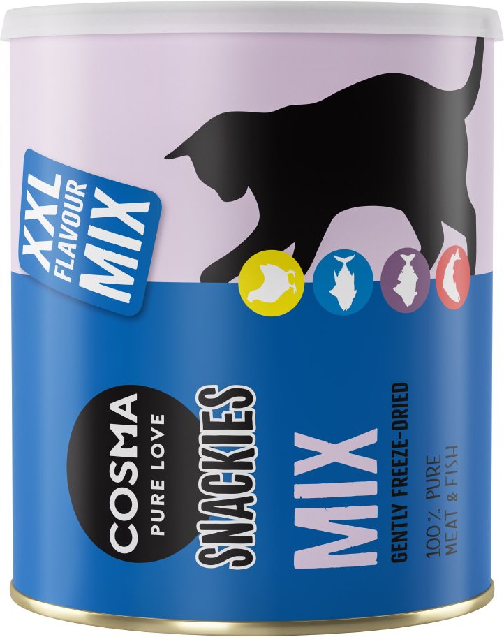 Sparpaket Cosma Snackies XXL Maxi Tube - 3 x Mixpaket 3 4 Sorten (480 g)