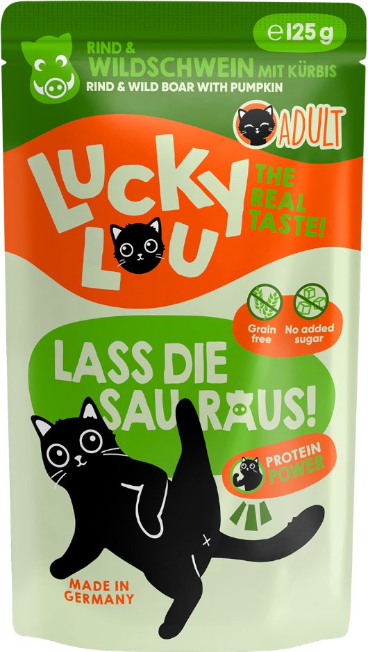 Lucky Lou Adult 16 x 125 g - Rind & Wildschwein