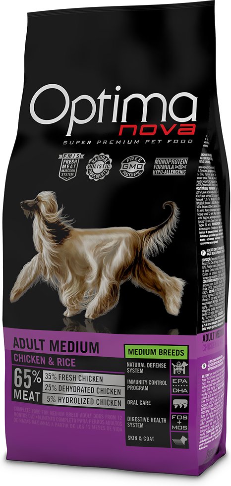 Optimanova Medium Adult Huhn & Reis - Sparpaket: 2 x 12 kg