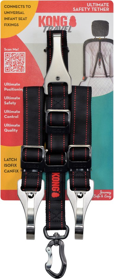 KONG Travel Ultimative Sicherheitsleine fürs Auto - ca. 79 - 126 cm lang, 3,8 cm breit