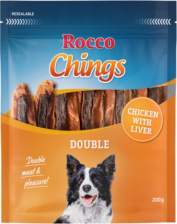 Sparpaket Rocco Chings Double 200 g / Sparpaket % - Huhn & Leber 4 x 200 g