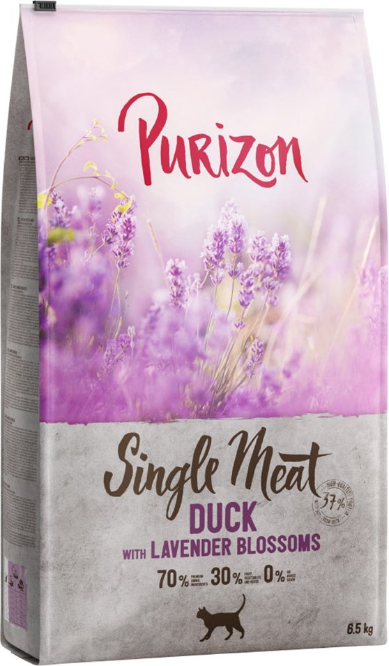Purizon Single Meat Sparpaket 2 x 6,5 kg - Ente mit Lavendelblüten