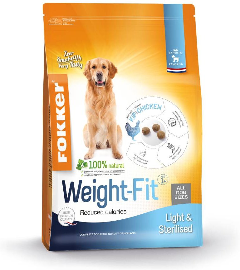 Fokker Light Weight-Fit Hundefutter - 13 kg