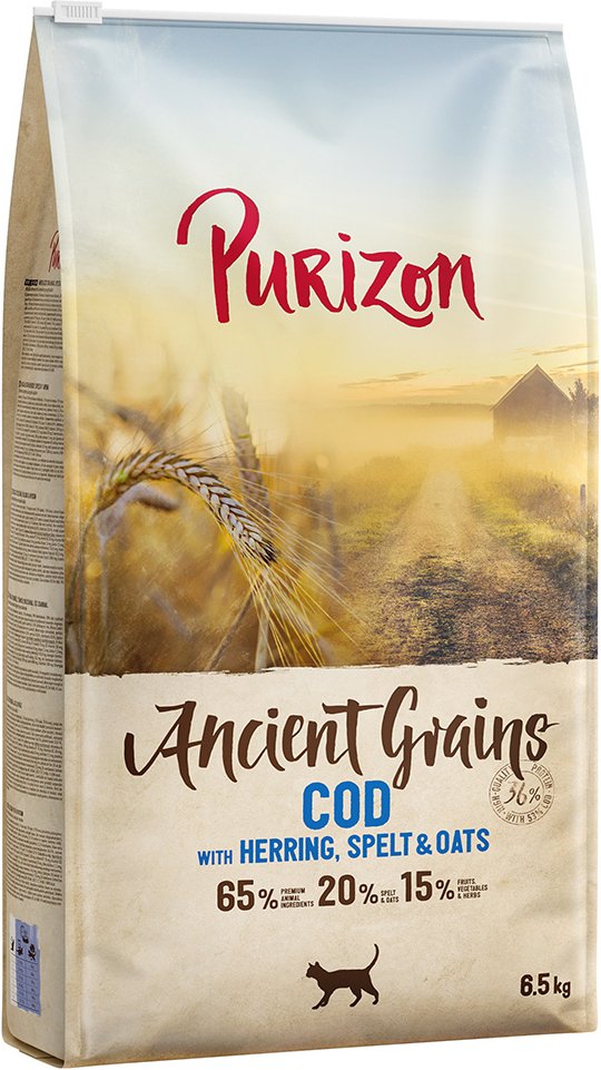 Purizon Adult Kabeljau - Urgetreide - Sparpaket: 2 x 6,5 kg