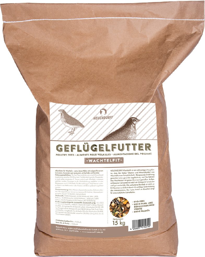 Neuendorff Premium Hobby Wachtelfit - Sparpaket: 2 x 15 kg