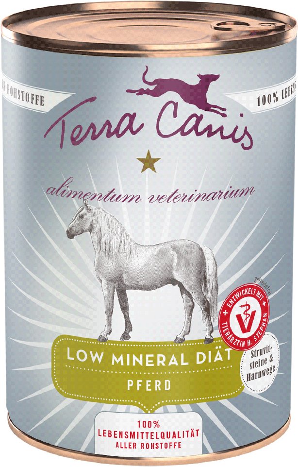 Terra Canis Alimentum Veterinarium Low Mineral Diät 6 x 400 g - Pferd