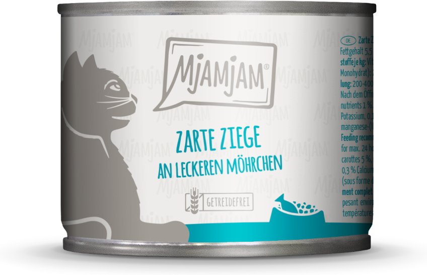 MjAMjAM 6 x 200 g - zarte Ziege an leckeren Möhrchen