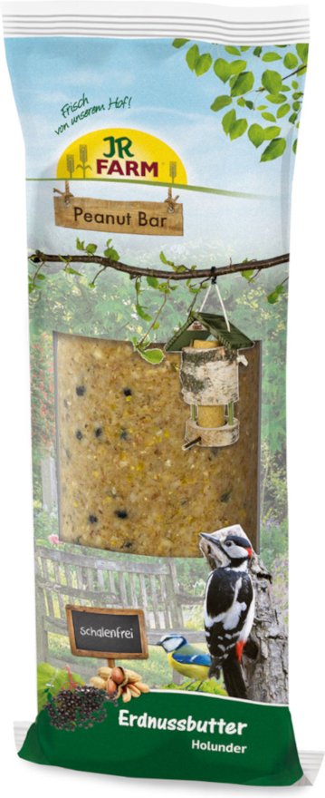 JR Farm Peanut Bar Schalenfrei 350 g - Erdnussbutter Holunder