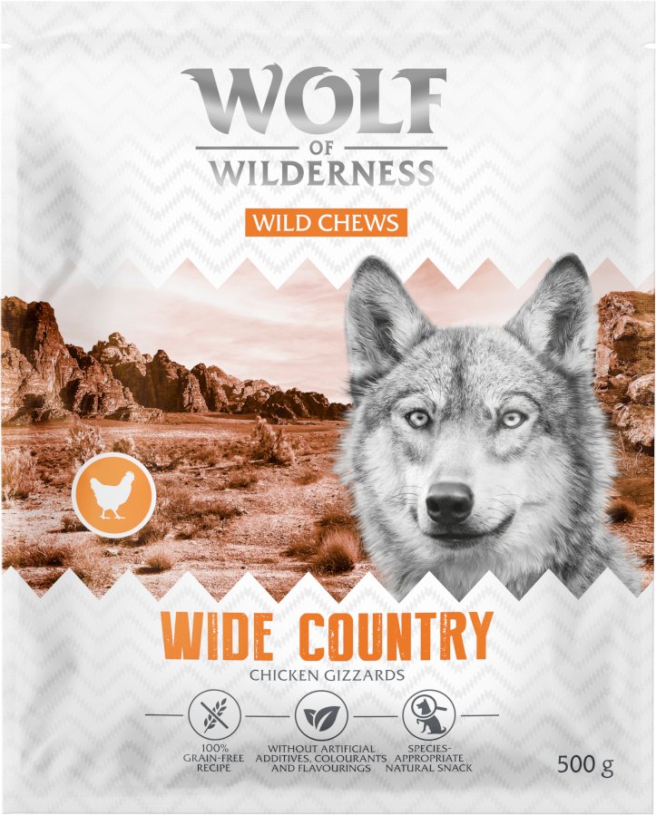Wolf of Wilderness Hühnermägen "Wide Country" - Sparpaket: 3 x 500 g
