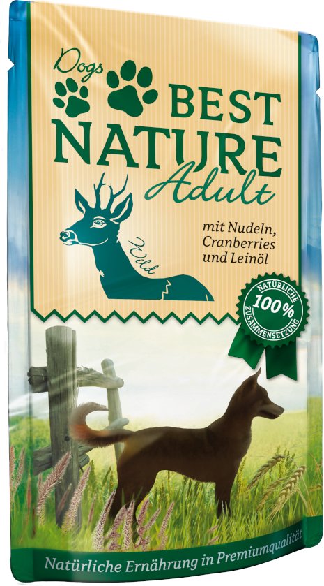 Best Nature Adult Dog 12 x 150 g - Wild & Nudeln