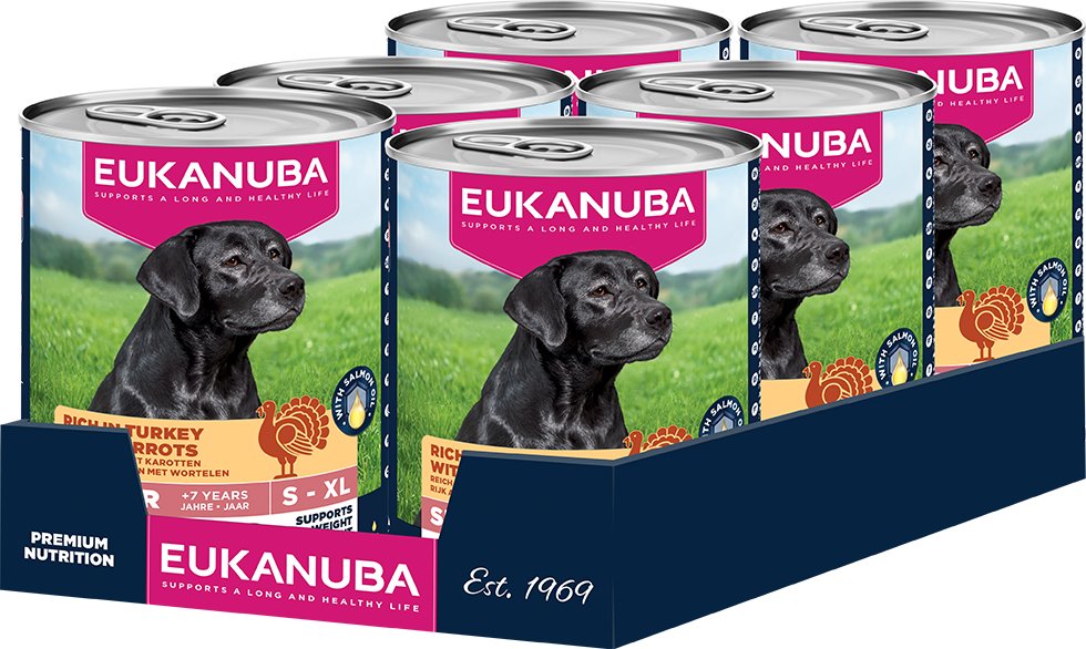 Eukanuba Senior Reich an Pute mit Karotten - 6 x 400 g