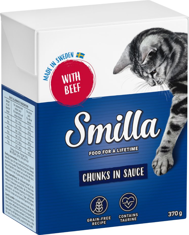 Sparpaket Smilla Tetra Häppchen 24 x 370 / 380 g - in Soße Rind (24 x 370 g)