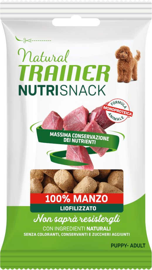 Sparpaket Natural Trainer Nutri Snack Gefriergetrocknete Happen Puppy & Adult 20 x 20 g - Rind