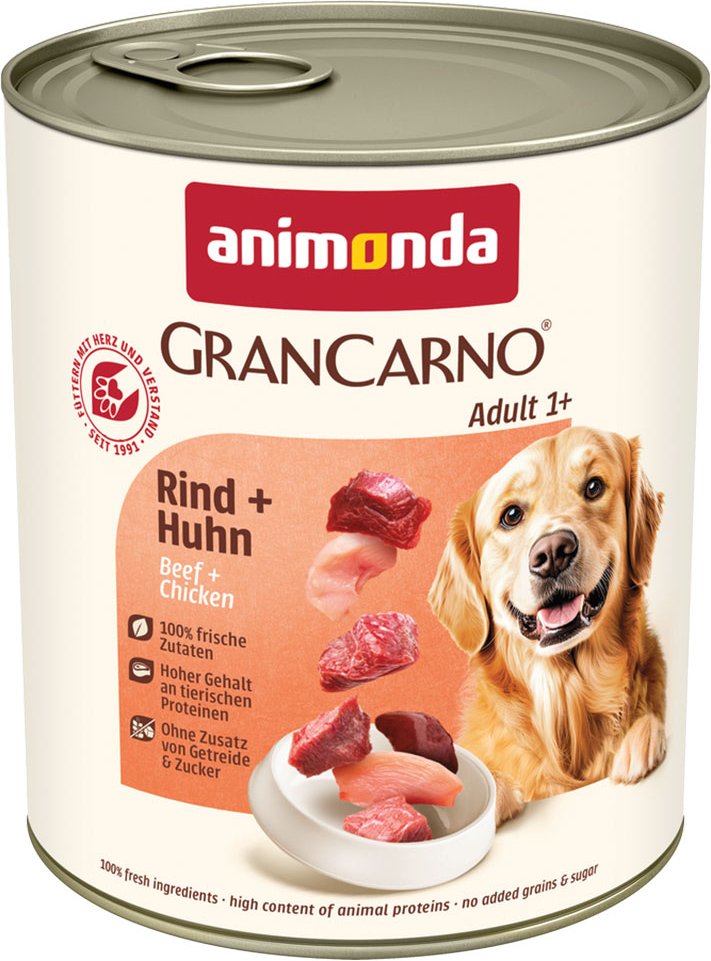 Thumbnail - Sparpaket animonda GranCarno Original 24 x 800 g - Rind & Huhn