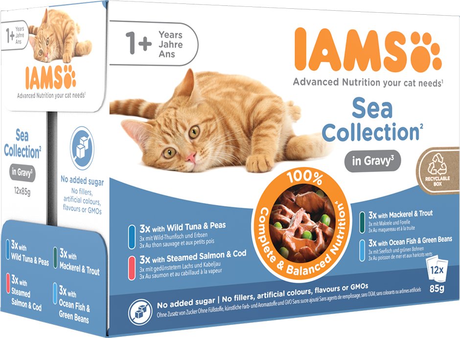 IAMS Advanced Nutrition Adult Sea Mix - Sparpaket: in Sauce (24 x 85 g)