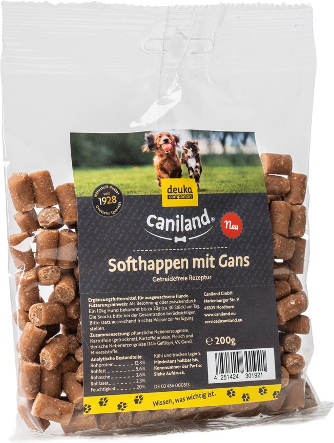 Caniland Softhappen Getreidefrei mit Gans - Sparpaket: 4 x 200 g
