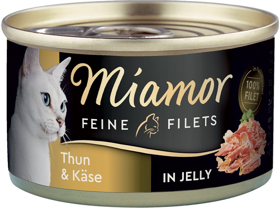 Miamor Feine Filets Dose 6 x 100 g - Thunfisch & Käse in Jelly