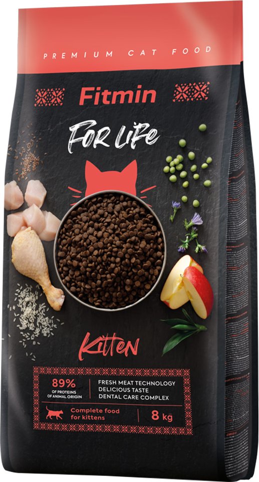 Fitmin Cat For Life Kitten mit Huhn - Sparpaket: 2 x 8 kg