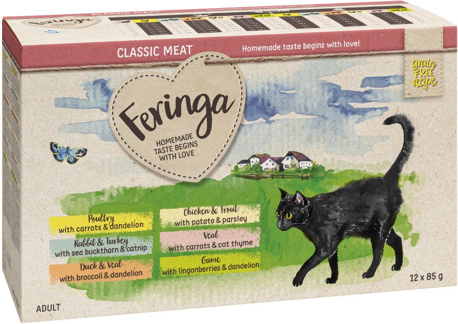 Sparpaket Feringa Classic Meat Menü Pouch 48 x 85 g Mixpaket 2 (6 Sorten)