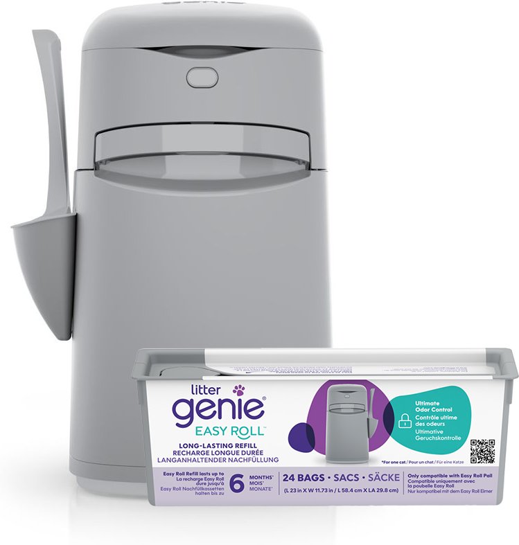 LitterLocker by Litter Genie® Easy Roll Katzenstreu-Entsorgungseimer, grau - LitterLocker® Easy Roll, grau (inkl. einer ...