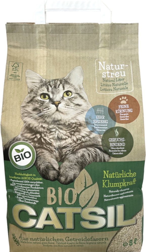 Bio-Catsil Katzenstreu - Sparpaket: 2 x 8 l (ca. 8 kg)