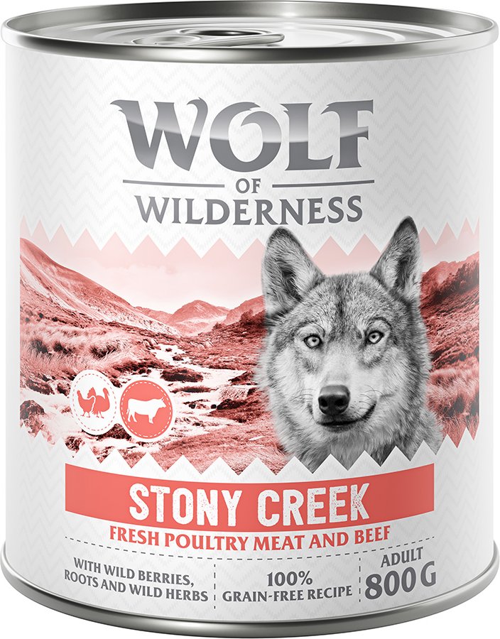 Wolf of Wilderness Adult - mit viel frischem Geflügel 6 x 800 g - Stony Creek - Geflügel mit Rind