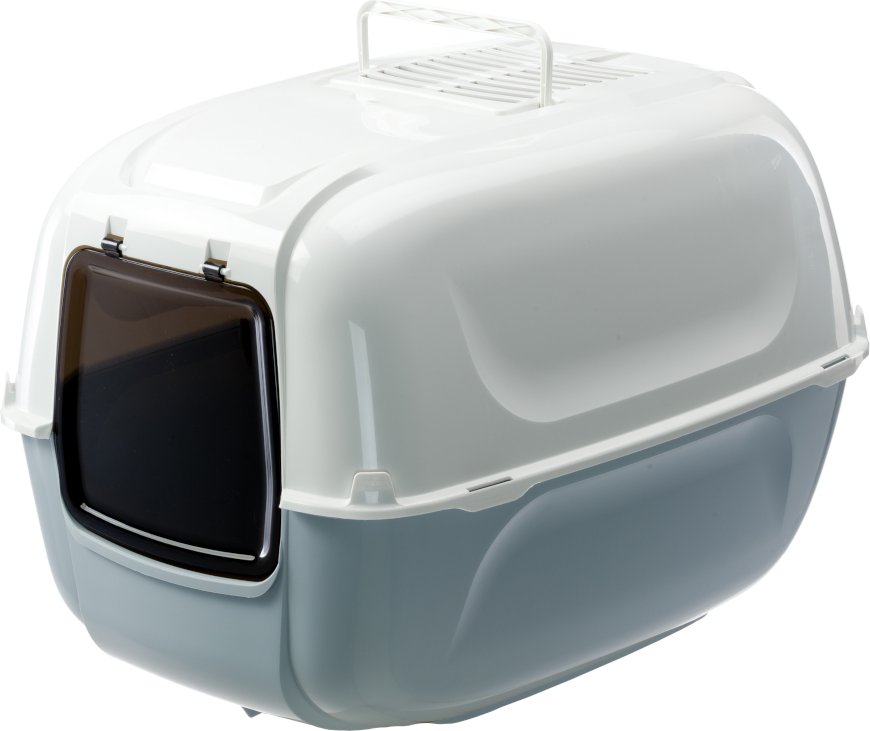 Ferplast Katzentoilette Prima XXL - hellgrau / weiß