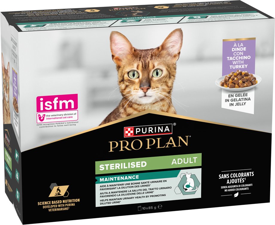 PURINA PRO PLAN Cat Sterilised Adult Maintenance 10 x 85 g - Truthahn