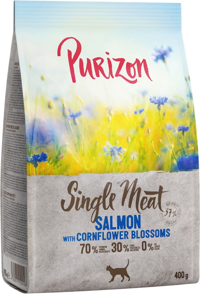 Purizon Single Meat Lachs mit Kornblumenblüten - 400 g
