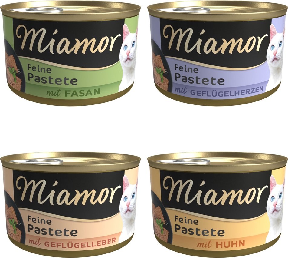 Sparpaket Miamor Pastete 24 x 85 g - Mixpaket Geflügel (4 Sorten)