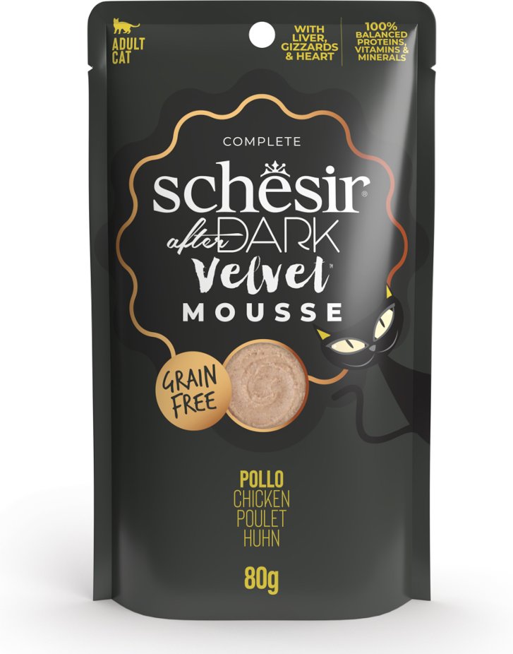 Schesir After Dark Velvet Mousse 12 x 80 g - Huhn